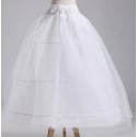 White elastic waist petticoat 3 hoops - Ref J008 - 02