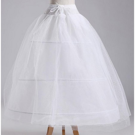 Jupon taille élastique blanc 3 cerceaux
