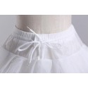 White elastic waist petticoat 3 hoops - Ref J008 - 03