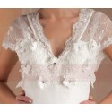 V-Neck Embroidered Vintage Wedding Dress With Sleeves - Ref M311 - 05