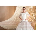 A-Line Off-the-Shoulder Long Sleeves Vintage Boho Wedding Dresses - Ref M334 - 03