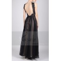 LONG BLACK EVENING DRESS SLEEVELESS LACE BODICE - Ref L725 - 03