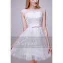 robe de mariage courte civile blanche - Ref C763 - 02