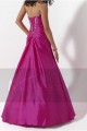 Prom evening dress in Taffeta color fuchsia - Ref L147 - 03