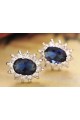 Beautiful small blue sapphire earrings - Ref B072 - 02