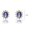 Clou oreille bleu chic mariage - Ref B072 - 03