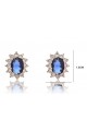 Beautiful small blue sapphire earrings - Ref B072 - 03