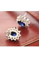 Beautiful small blue sapphire earrings - Ref B072 - 04