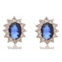 Clou oreille bleu chic mariage - Ref B072 - 05