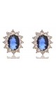 Clou oreille bleu chic mariage - Ref B072 - 05