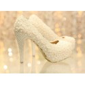 Chaussures Mariage Blanche Dentelle - Ref CH030 - 05