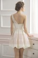 robe chic en taffetas jolie bretelle en dentelle - Ref C767 - 03