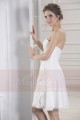 robe de soirée courte bustier blanc - Ref C789 - 04