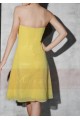 Yellow Short Chiffon Party Dress With Sweetheart Bodice - Ref C688 - 05