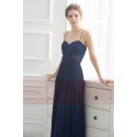 Elegant Long Midnight Blue Chiffon Evening Gown - Ref L739 - 03