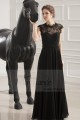 robe de soiree noir coupe empire - Ref L749 - 03