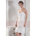 robe de soirée courte bustier blanc - Ref C789 - 02