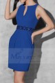 Short Blue Royal Cocktail Party Dress - Ref C798 - 04