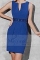 Short Blue Royal Cocktail Party Dress - Ref C798 - 05