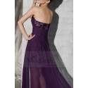 robe demoiselle d'honneur pourpre Asymétrique - Ref C802 - 02