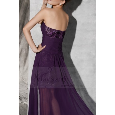 robe demoiselle d'honneur pourpre Asymétrique