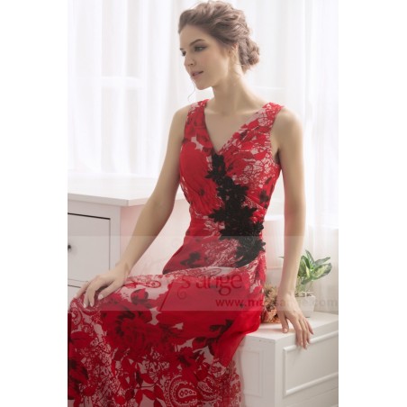 Robe Longue Sulfureuse Rouge De Soirée