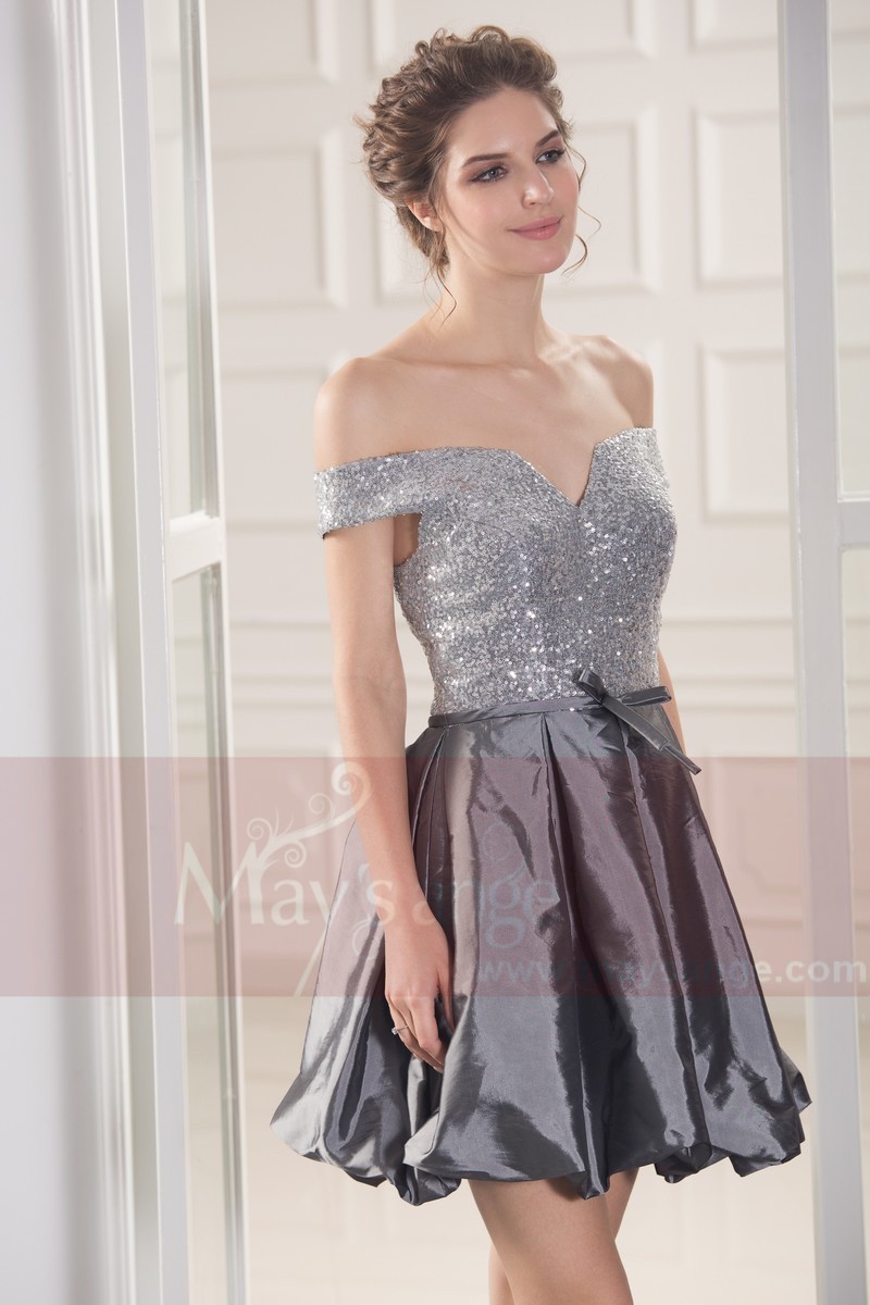 robe de cocktail argente sexy - Ref C781 - 01 robe de cocktail argente sexy - Ref C781 - 01