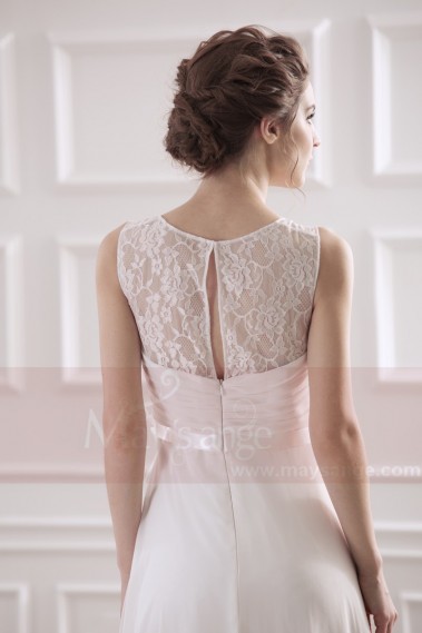robe blanche simple pour mariage - L738 #1