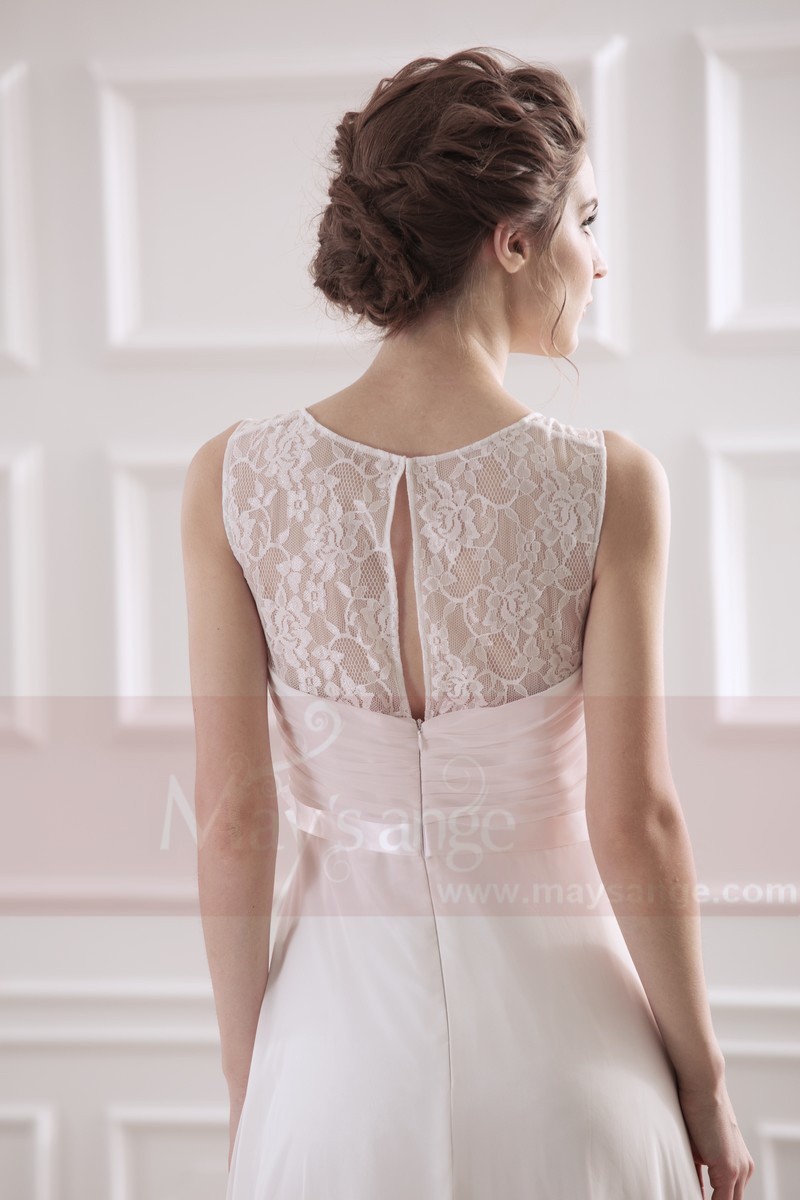 robe blanche simple pour mariage - Ref L738 - 01 robe blanche simple pour mariage - Ref L738 - 01