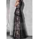 BLACK LACE EVENING DRESS SLEEVELESS - Ref L764 - 02