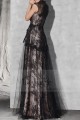 BLACK LACE EVENING DRESS SLEEVELESS - Ref L764 - 02