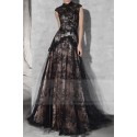 BLACK LACE EVENING DRESS SLEEVELESS - Ref L764 - 03