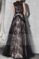 BLACK LACE EVENING DRESS SLEEVELESS - Ref L764 - 04