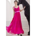 robe de soirée mousseline fuschia - Ref L753 - 03