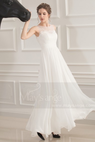splendide robe blanche pour baptême - L752 #1