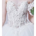 Gorgeous Strapless Ball Gown Tulle Appliques Wedding Dress - Ref M364 - 04