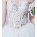 robe de mariage de luxe bustier spectaculaire en dentelle et perles cristaux - Ref M364 - 04