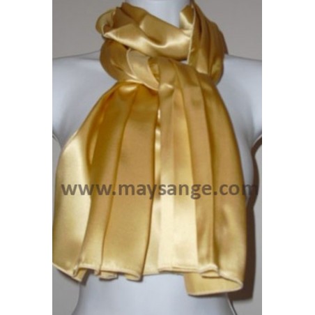 Large étole dorée mariage en satin fin