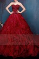 robe de bal rouge bordeaux pour mariage ceremonie - Ref P088 - 02