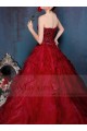 robe de bal rouge bordeaux pour mariage ceremonie - Ref P088 - 04
