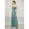 Green Strapless Long Dress For Bridesmaid With Flowers - Ref L768 - 04