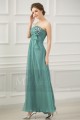 Green Strapless Long Dress For Bridesmaid With Flowers - Ref L768 - 04