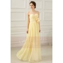 Strapless Long Yellow Dress With Flower On The Waist - Ref L665 - 02