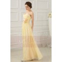 Strapless Long Yellow Dress With Flower On The Waist - Ref L665 - 03