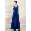 robe de soirée longue bleu roi pour témoin de mariage - Ref L762 - 04