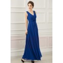 robe de soirée longue bleu roi pour témoin de mariage - Ref L762 - 05