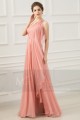 robe de soirée grec mousseline rose - Ref L765 - 04