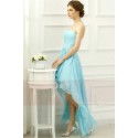 Robe asymétrique turquoise Phoenix - Ref C203 - 02