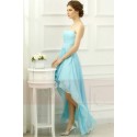 Turquoise High-Low Strapless Homecoming Dress - Ref C203 - 02
