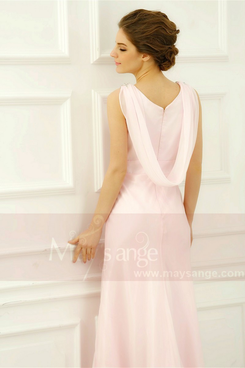 robes soirée long rose dos original - Ref L761 - 01 robes soirée long rose dos original - Ref L761 - 01